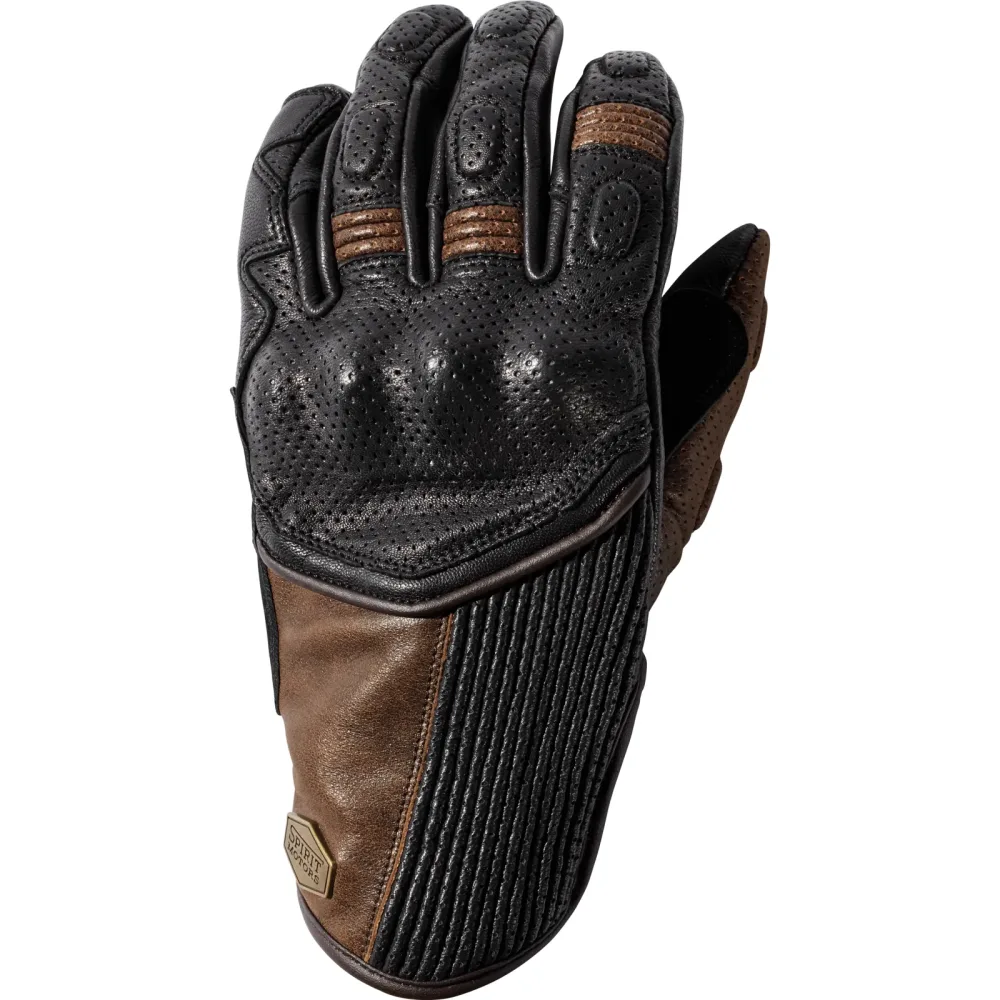 Spirit Motors Retro-Style Lederhandschuh 2.0 kurz braun 9 - Motorradbekleidung - Motorradhandschuhe