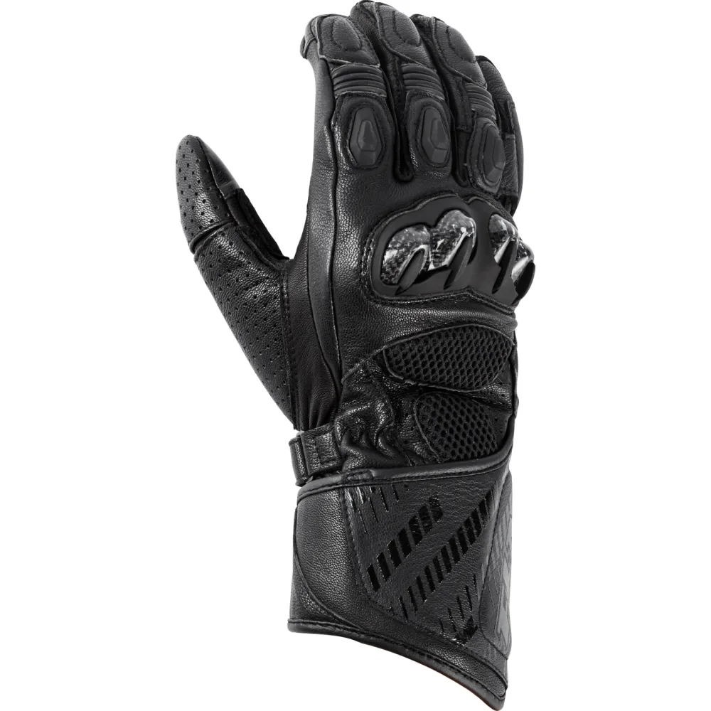 FLM Suzuka XT Racing Damen Lederhandschuh lang schwarz - Motorradbekleidung - Sport Motorradbekleidung