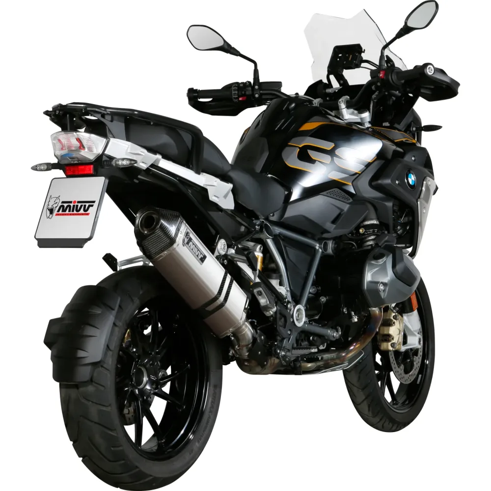 MIVV Speed Edge Auspuff silber B.034.LRX für BMW R 1250 GS - Motorradteile & Ersatzteile - Auspuff