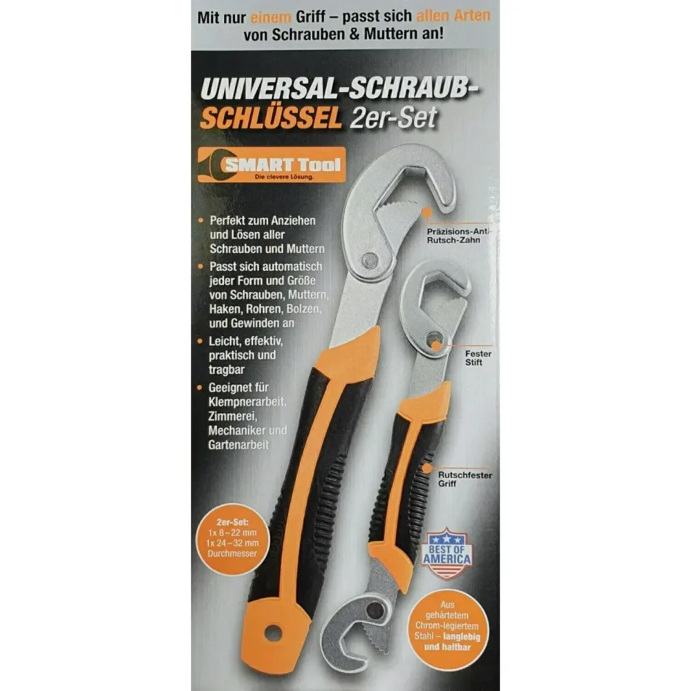 Smart Tool Universal-Schraub-Schlüssel 2er-Set  8-34mm - Aktionen - Einmotten-Weiterfahren