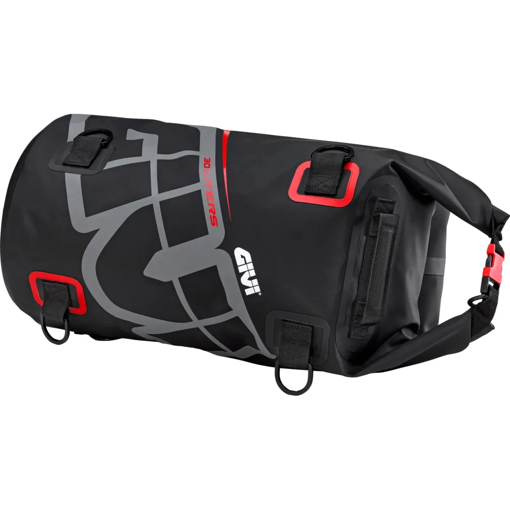 Givi Gepäckrolle Easy Bag wasserdicht 30 Liter schwarz/grau/rot - Motorradzubehör - Motorradgepäck