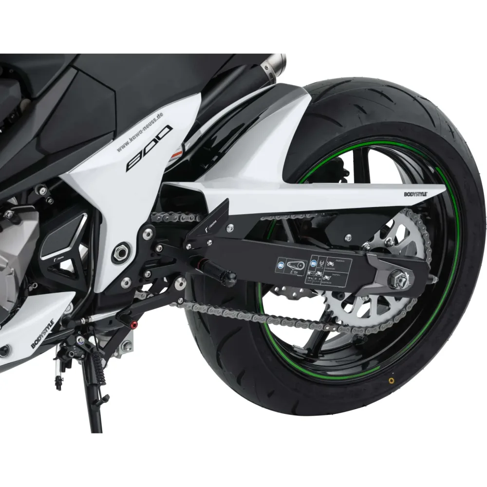 Bodystyle Hinterradabdeckung Kawasaki Z 800 /e weiß/schwarz - Motorradteile & Ersatzteile - Verkleidungen & Abdeckungen
