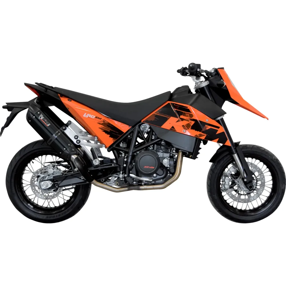 MIVV Suono Auspuff Paar schwarz KT.003.K9 für KTM 690 SM 07-12 - Motorradteile & Ersatzteile - Auspuff
