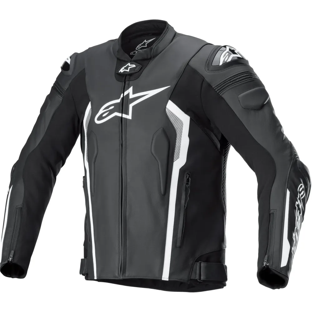 Alpinestars Missile V2 Lederkombijacke schwarz/weiß - Motorradbekleidung - Motorradjacken