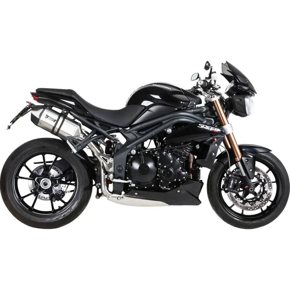 MIVV Speed Edge Auspuff Paar silber AT.012.LRX für SpeedTriple NV - Motorradteile & Ersatzteile - Auspuff