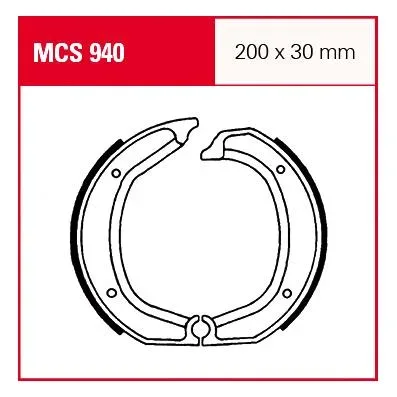 TRW Lucas Bremsbacken MCS940 200x30mm - Motorradteile & Ersatzteile - Bremsen