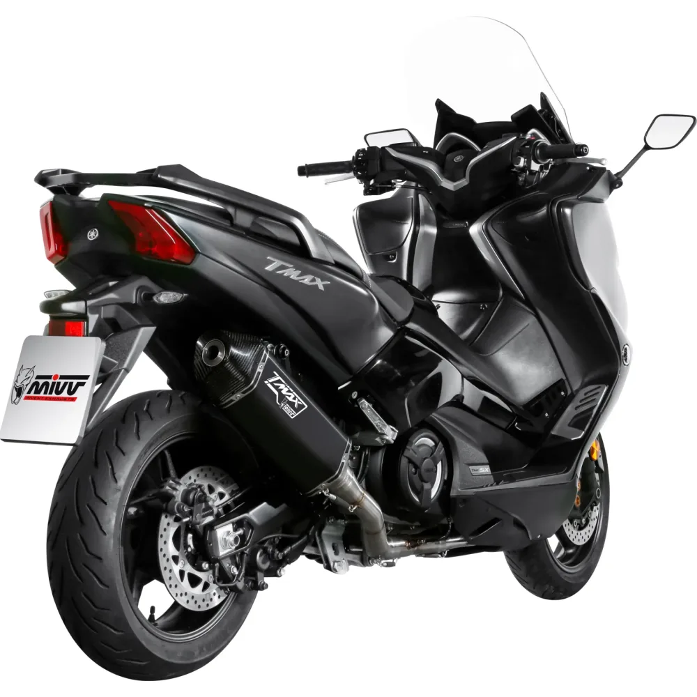 MIVV Speed Edge Auspuff 2-1 schwarz Y.061.KRB für T-Max 530 2017- - Motorradteile & Ersatzteile - Auspuff