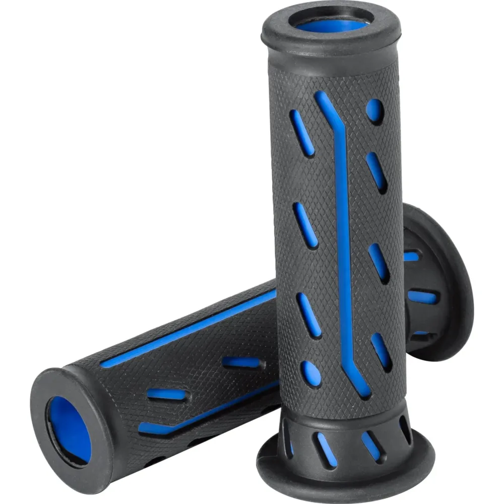 Hashiru Griffgummipaar ST03 für 22mm schwarz/blau - Motorradteile & Ersatzteile - Lenker, Griffe & Hebel