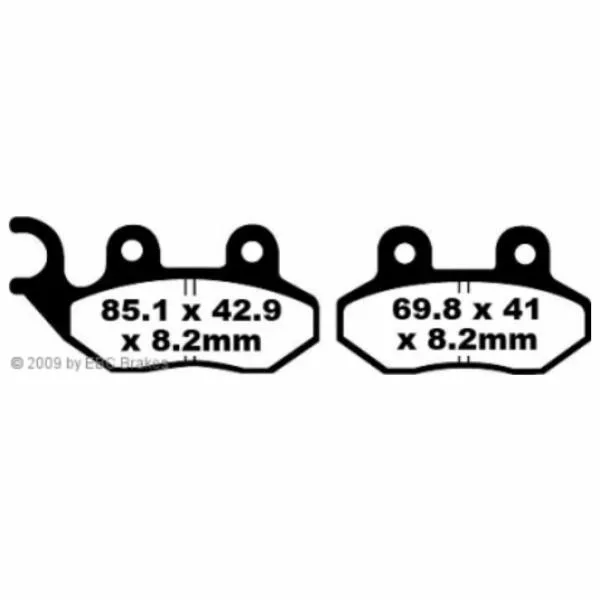 Hi-Q Bremsbeläge organisch FA264  85,1/69,8x42,9/41x8,2mm - Motorradteile & Ersatzteile - Bremsen