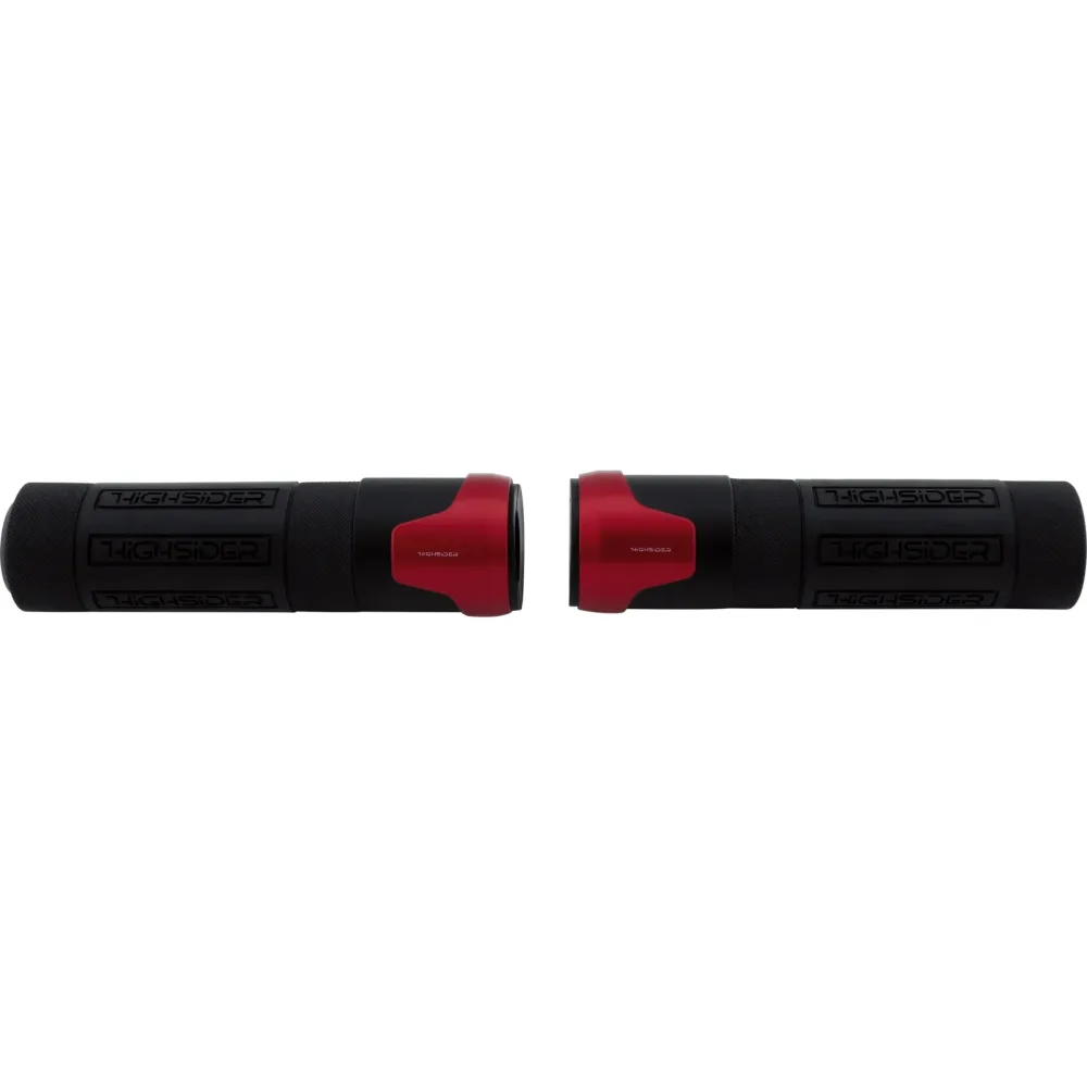 Highsider Griffgummipaar AKRON für 22 mm Lenker rot/schwarz - Motorradteile & Ersatzteile - Lenker, Griffe & Hebel