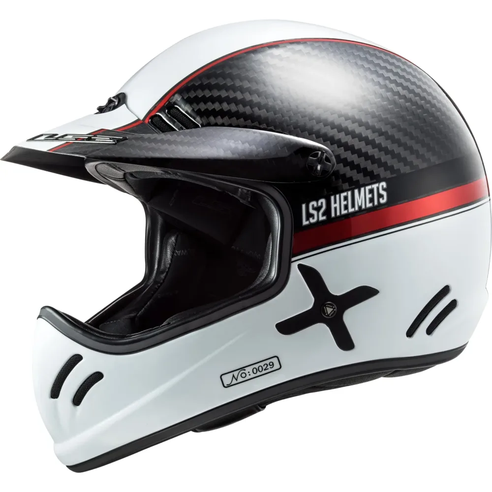 LS2 MX471 Xtra Yard White/Black/Red XS - Helme & Brillen - Motorradhelme