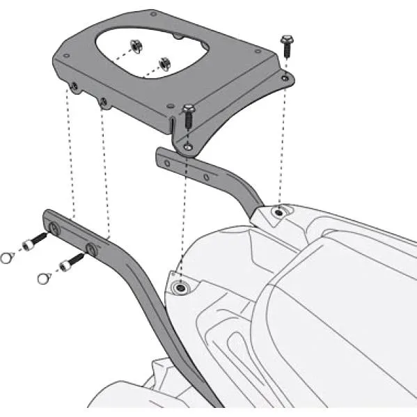 Givi Topcaseträger M5 für Monokey® SR6404 für Tiger 1050 13-20 - Motorradzubehör - Motorradgepäck