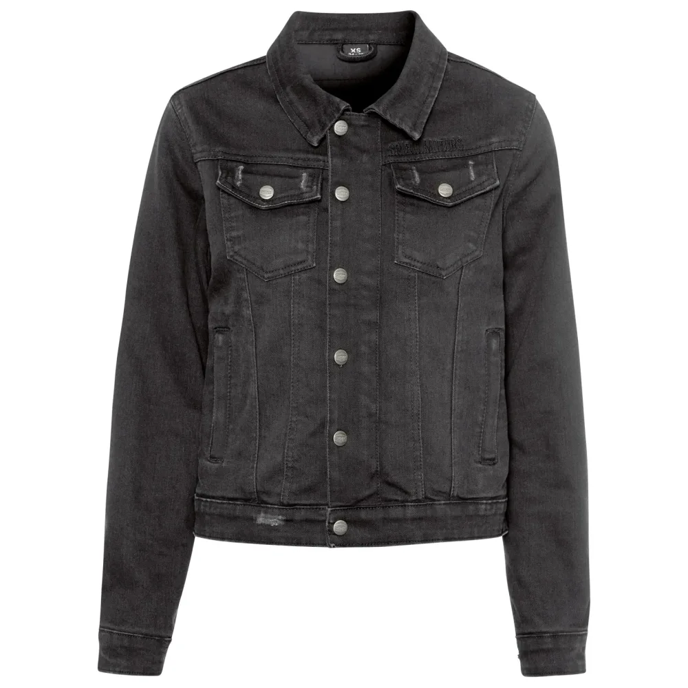 Spirit Motors Cool Jenna Damen Denimjacke schwarz S - Motorradbekleidung - Motorradjacken