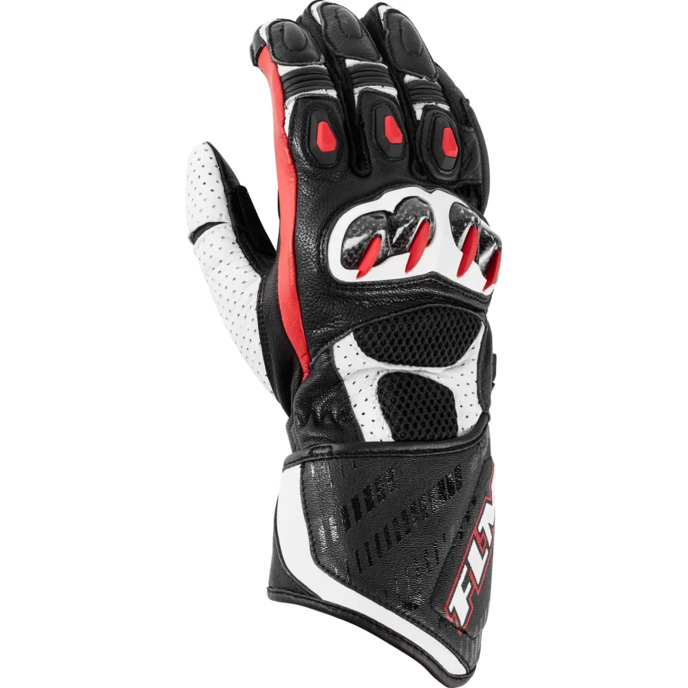FLM Suzuka XT Racing Damen Lederhandschuh lang weiß 7,5 - Motorradbekleidung - Sport Motorradbekleidung