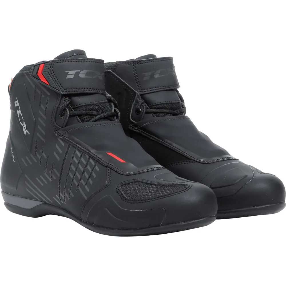 TCX R04D WP Motorradschnürstiefel kurz schwarz - Motorradbekleidung - Sport Motorradbekleidung
