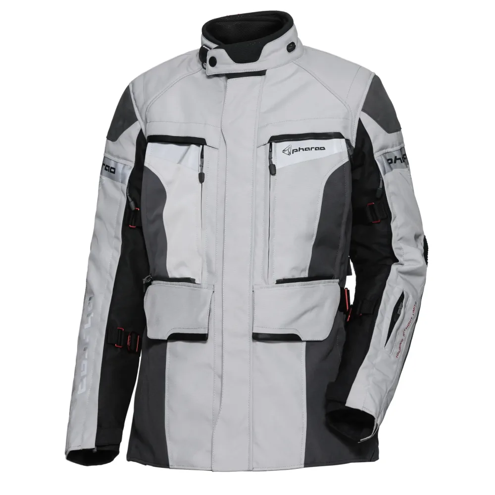 Pharao Tura WP Adv. Damen Textil-/Lederjacke hellgrau - Motorradbekleidung - Touring Motorradbekleidung