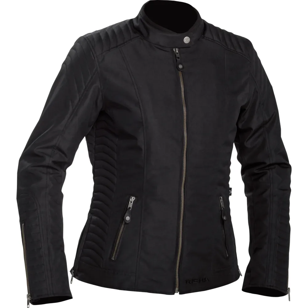 Richa Lausanne Damen Textiljacke schwarz 6XL - Motorradbekleidung - Chopper Motorradbekleidung