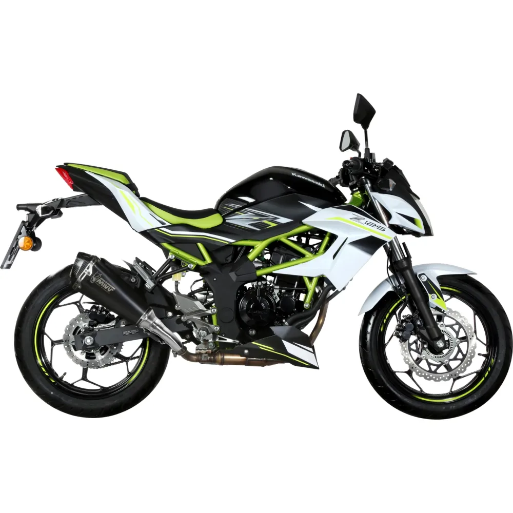 MIVV Delta Race Auspuff schwarz für Kawa Z/Ninja 125 2018-2020 - Motorradteile & Ersatzteile - Auspuff