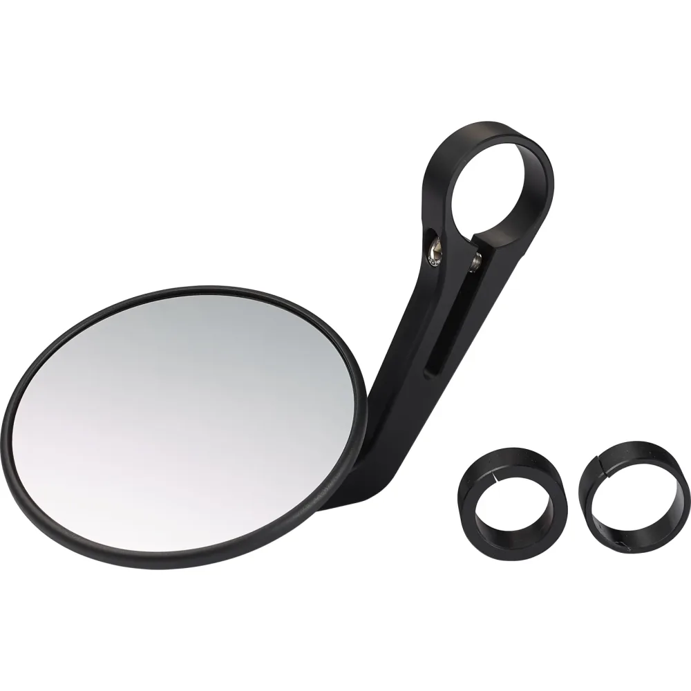 Hashiru Lenkerendenspiegel für 22/25,4/30mm ST27 Alu Ø100mm schwarz - Motorradteile & Ersatzteile - Motorradspiegel