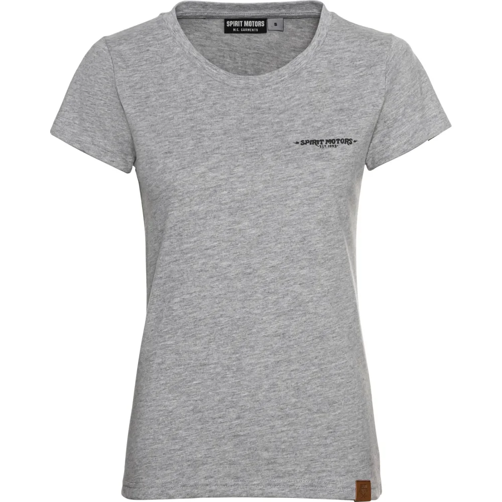 Spirit Motors Free Ruby Damen T-Shirt grau M - Motorradbekleidung - Chopper Motorradbekleidung