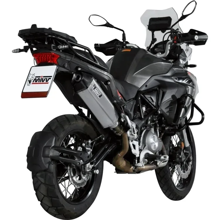 MIVV Speed Edge Auspuff E.004.LRX silber für TRK 502 X 2018-2020 - Motorradteile & Ersatzteile - Auspuff