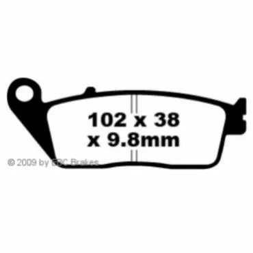 Hi-Q Bremsbeläge Sintermetall FA196HH  102x38x9,8mm - Motorradteile & Ersatzteile - Bremsen