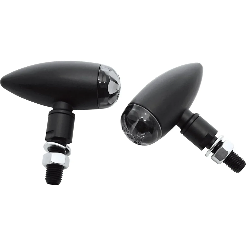 Highsider LED Blinkerpaar Micro-Bullet M10 Alu Ø31mm schwarz, getönt - Aktionen - Einmotten-Weiterfahren