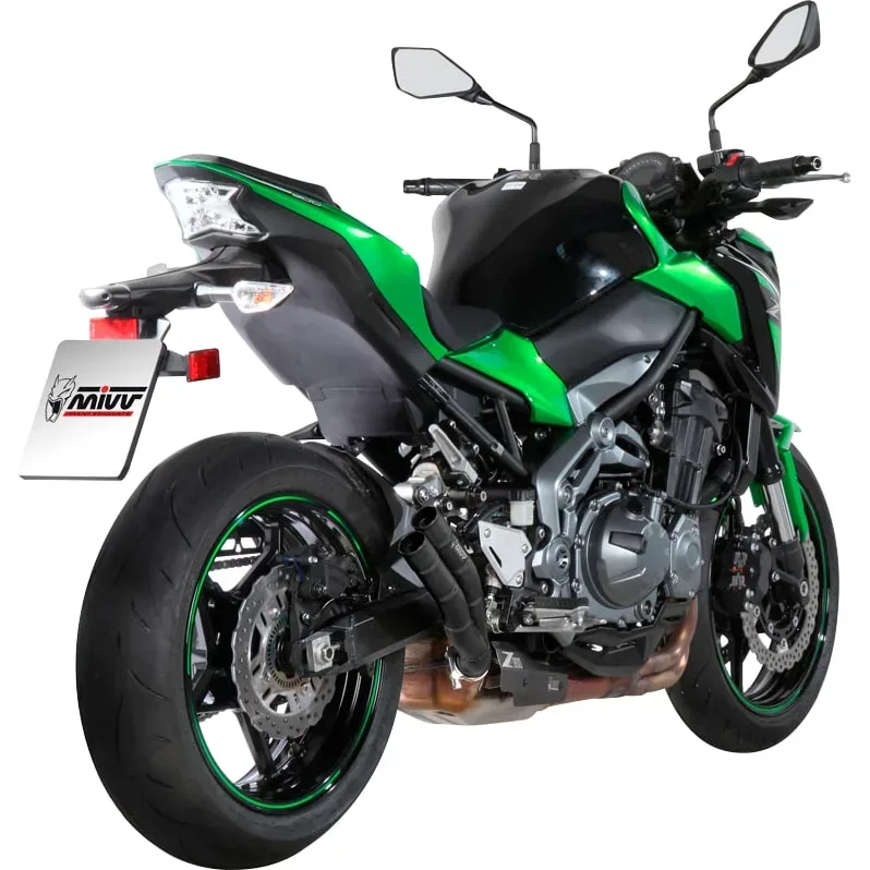 MIVV Double Gun Auspuff K.045.LDGB schwarz für Kawa Z 900 2017- - Motorradteile & Ersatzteile - Auspuff
