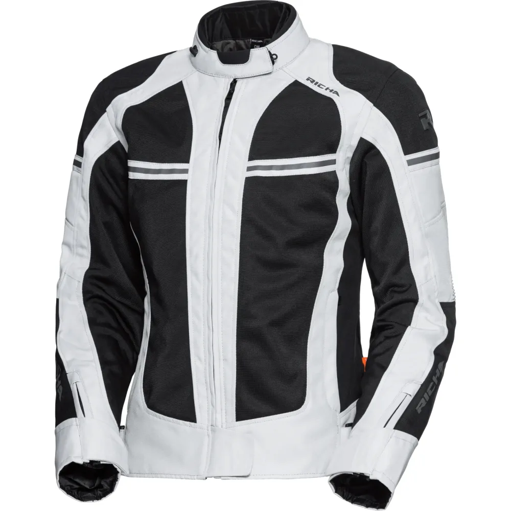 Richa Airstream Damen Textiljacke SMU schwarz/hellgrau L - Motorradbekleidung - Touring Motorradbekleidung