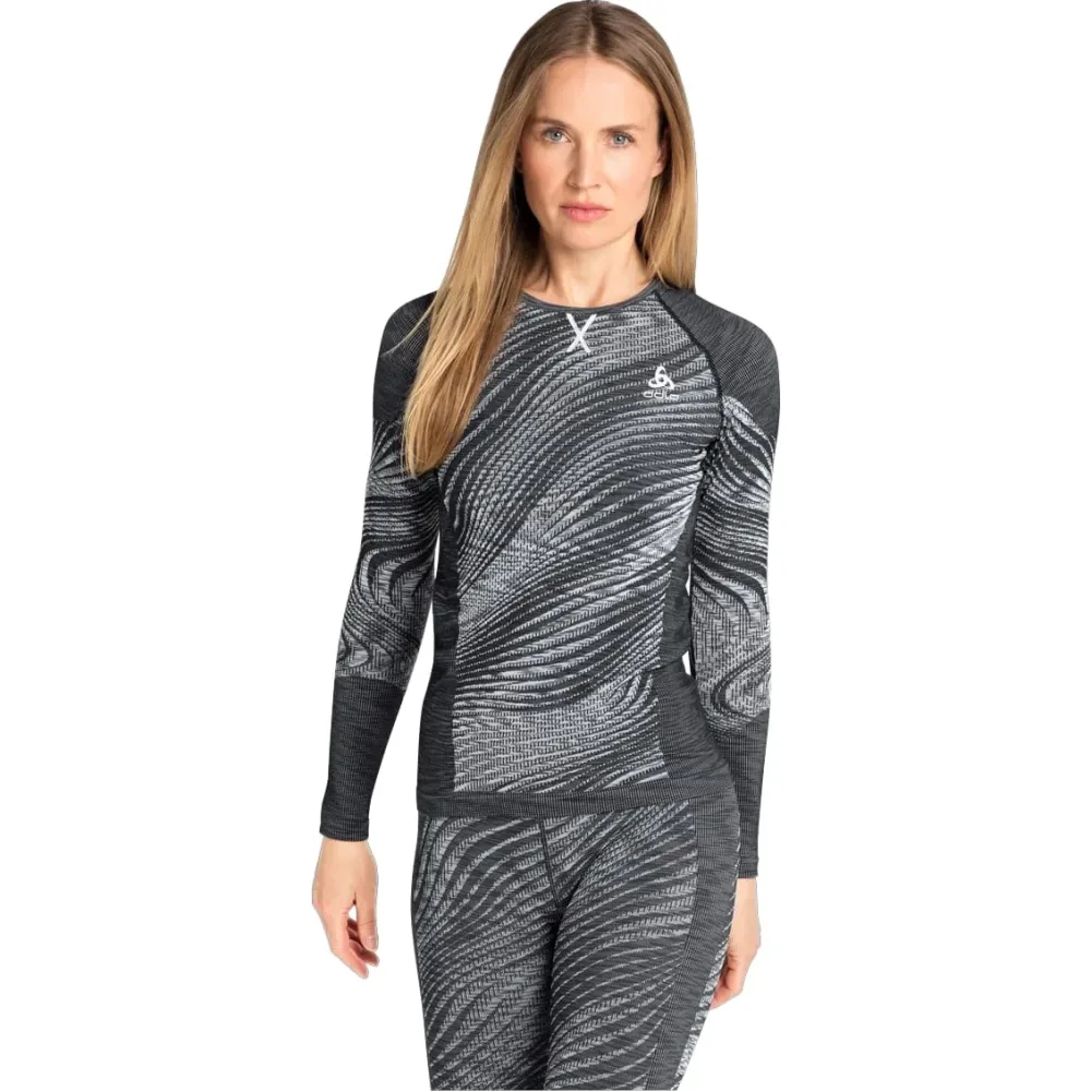 Odlo Blackcomb Eco Damen Funktiosshirt lang grau - Aktionen - Einmotten-Weiterfahren