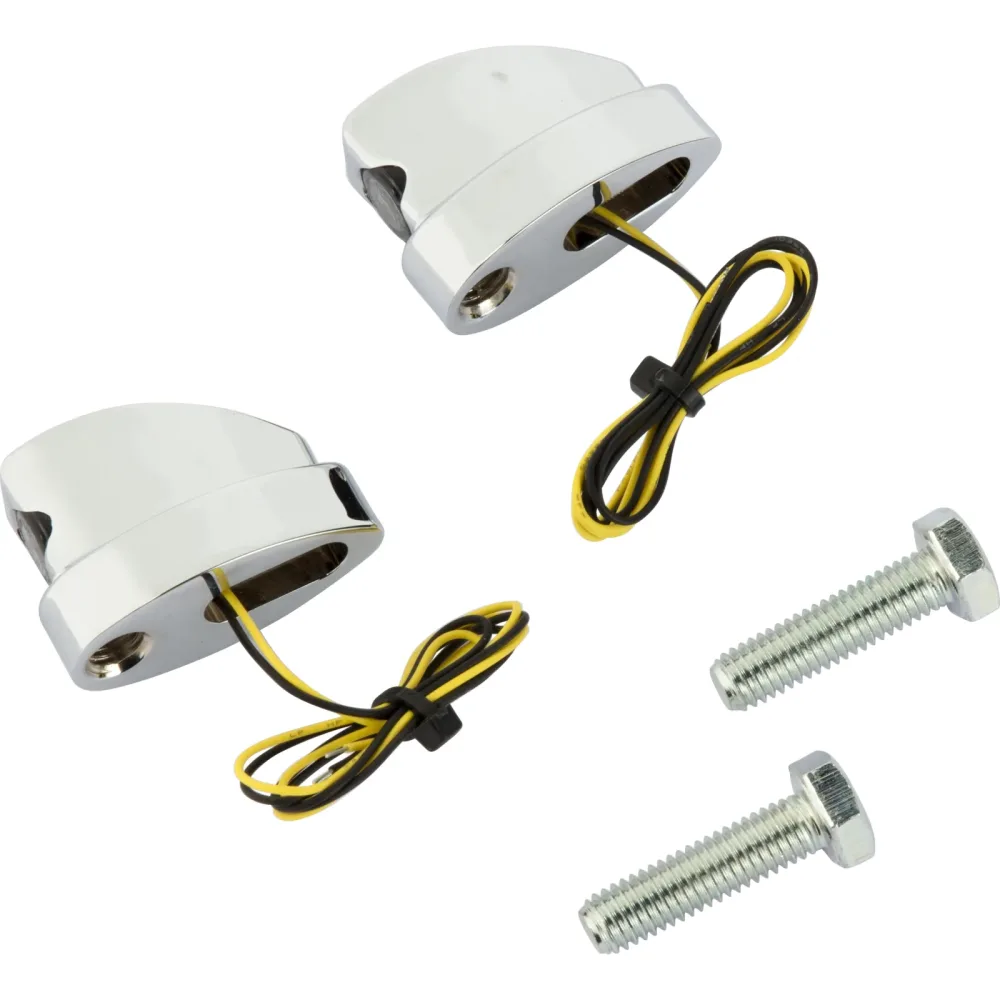 HeinzBikes LED Fenderblinkerpaar Winglets Nano chrom - Aktionen - Einmotten-Weiterfahren
