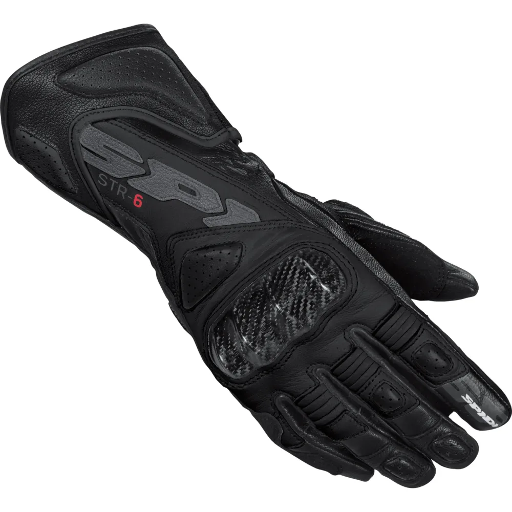 SPIDI STR-6 Damen Lederhandschuh lang schwarz M - Motorradbekleidung - Sport Motorradbekleidung