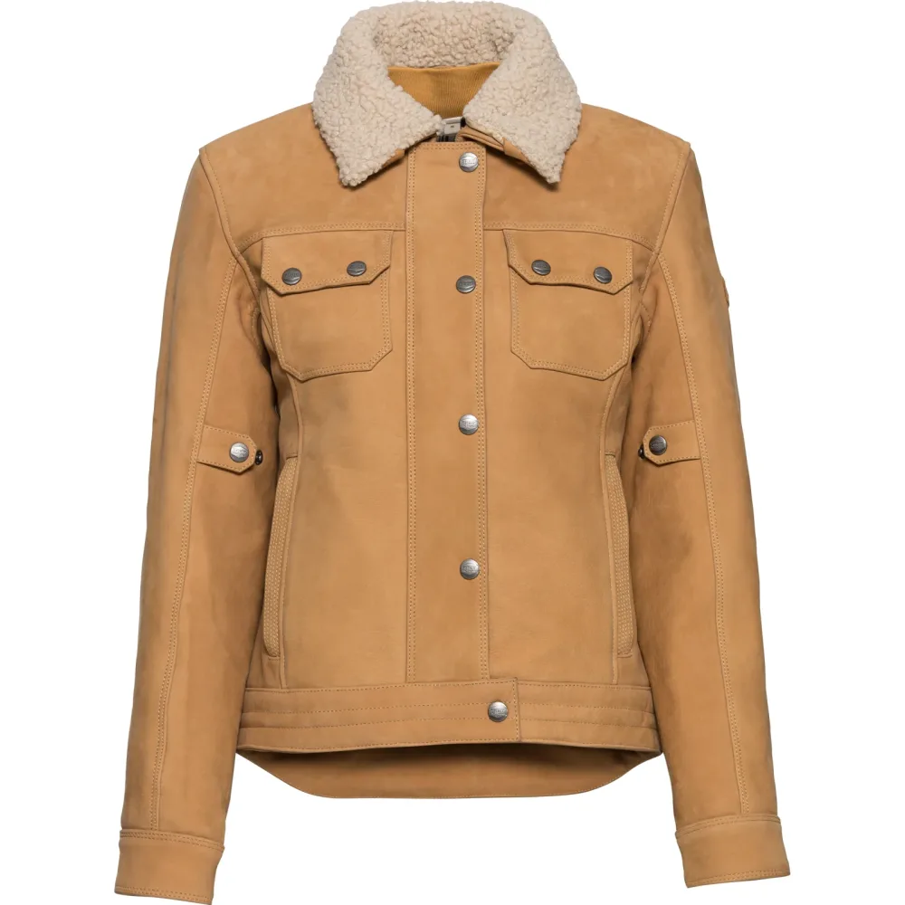 Spirit Motors Brave Ebony Damen Lederjacke beige XL - Motorradbekleidung - Motorradjacken