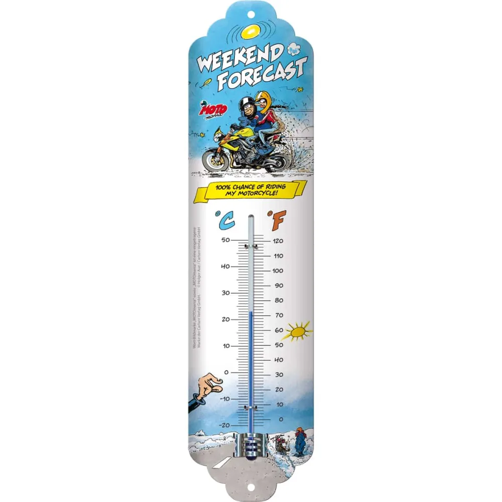 Nostalgic-Art Thermometer MOTOmania - Weekend Forecast - Motorradzubehör - Geschenkideen