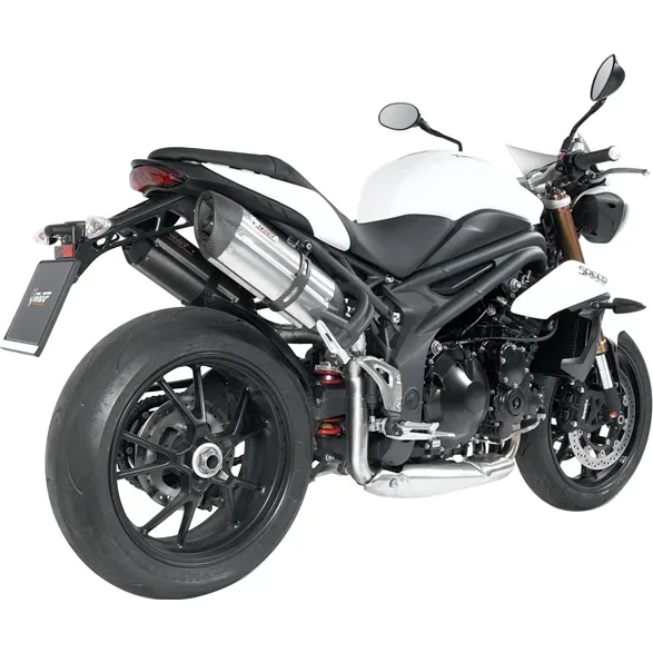 MIVV Suono Auspuff Paar silber AT.012.L7 für Speed Triple 11-15 - Motorradteile & Ersatzteile - Auspuff