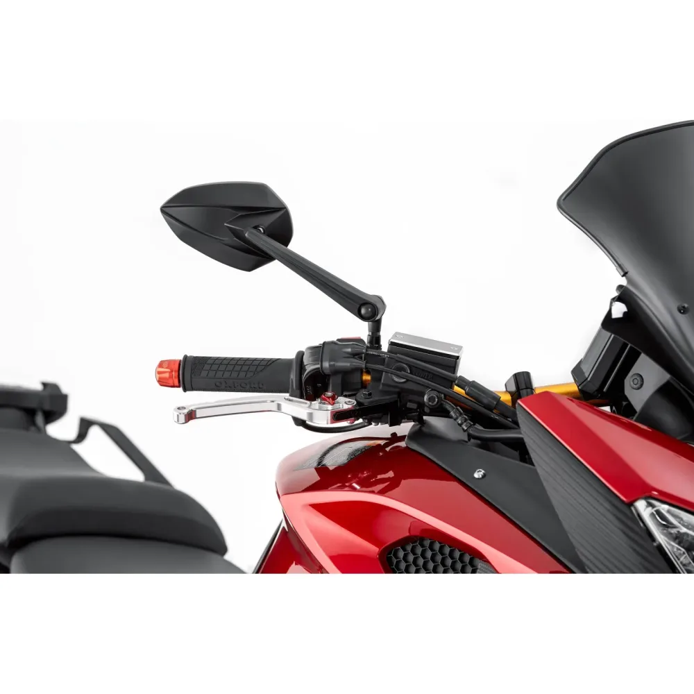 Hashiru Lenkerspiegel M10x1,25R+L+Harley ST01 Alu schwarz - Motorradteile & Ersatzteile - Motorradspiegel