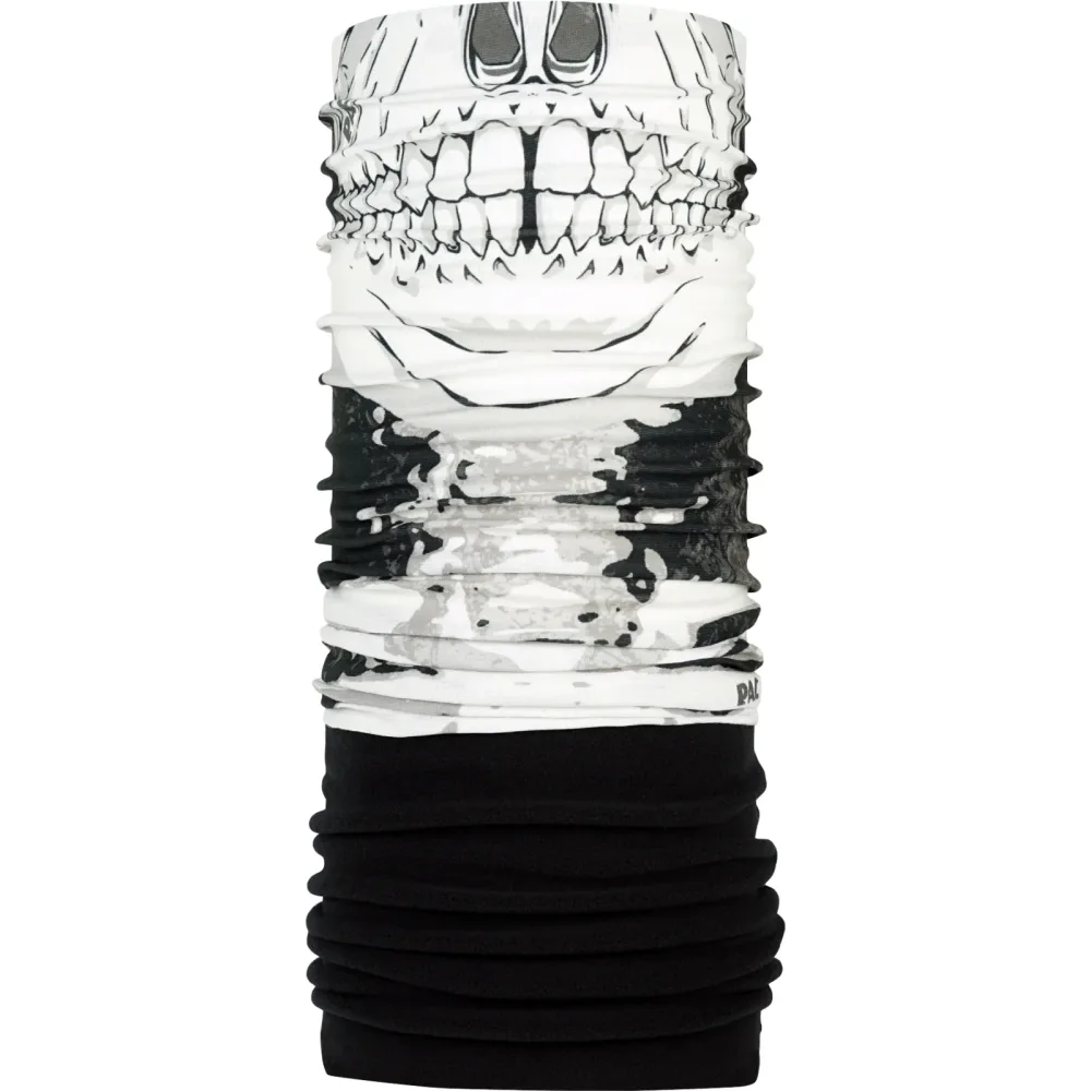 P.A.C. Multifunktionstuch Recycled Fleece Skull Head schwarz/weiß - Aktionen - Einmotten-Weiterfahren