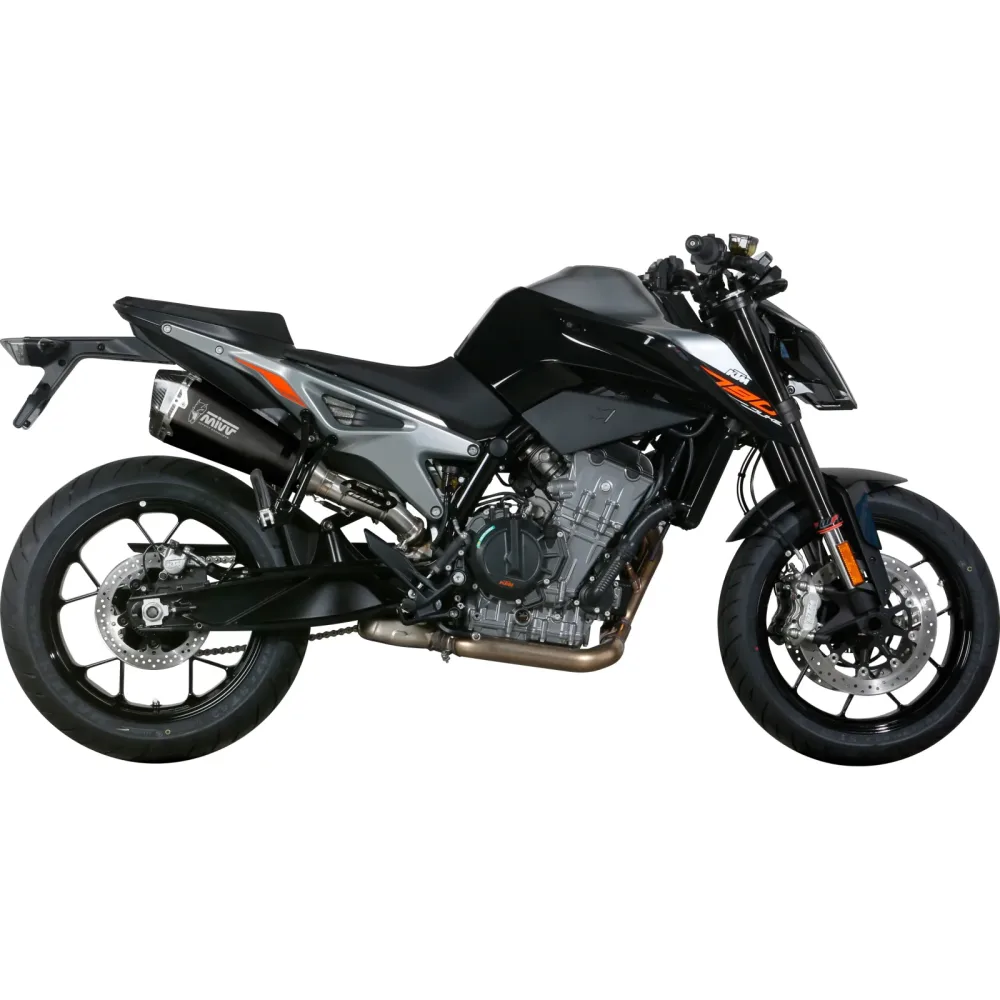 MIVV Delta Race Auspuff schwarz KT.020.LDRB für KTM Duke 790 - Motorradteile & Ersatzteile - Auspuff