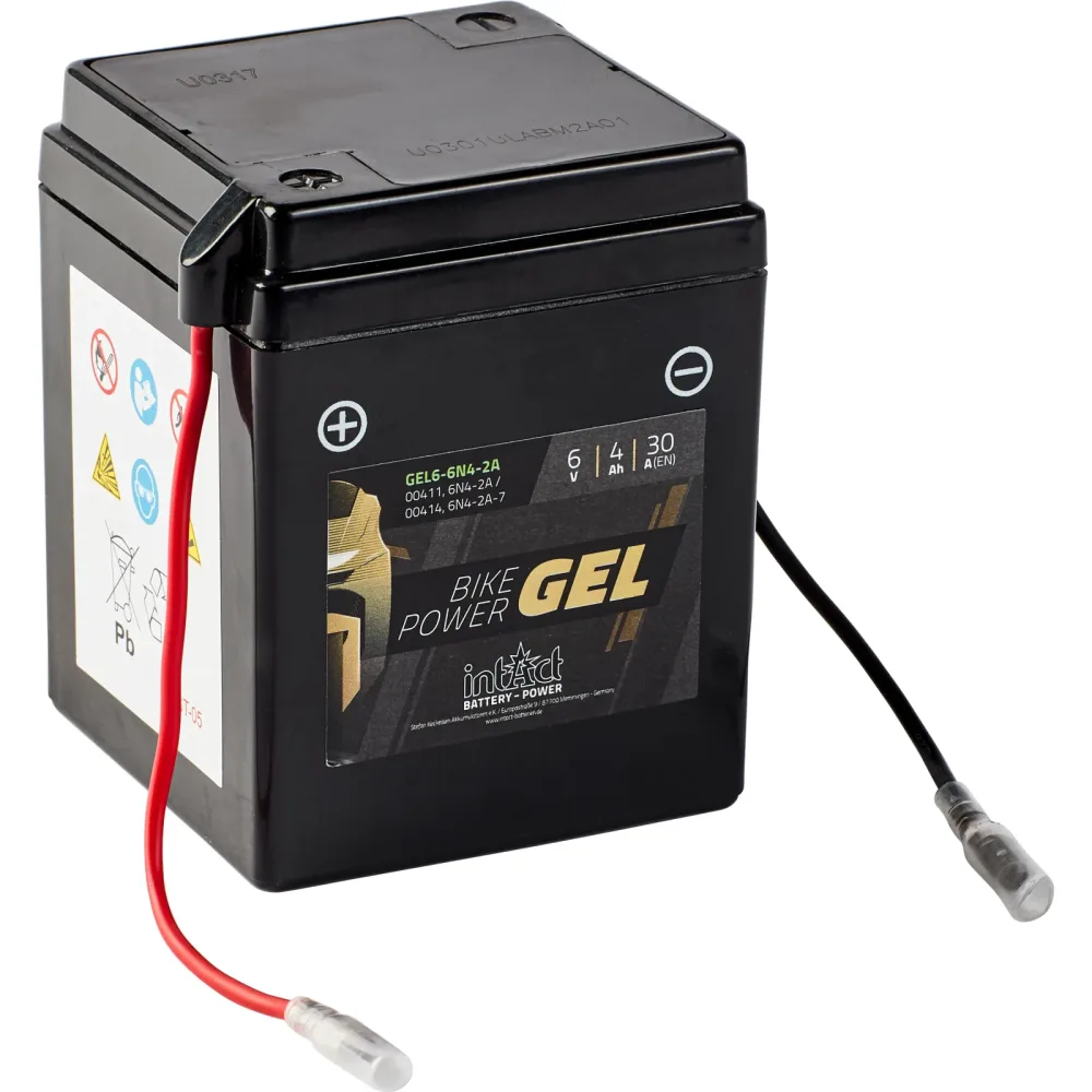 intAct Batterie Bike Power Gel geschlossen 6N4-2A  6 Volt, 4Ah - Motorradteile & Ersatzteile - Batterien