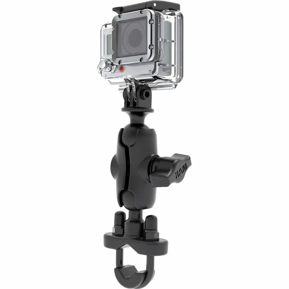 Ram Mounts Kamera-Adapter mit Klemmschelle für GoPro Hero/Garmin VIRB R - Motorradzubehör - Multimedia