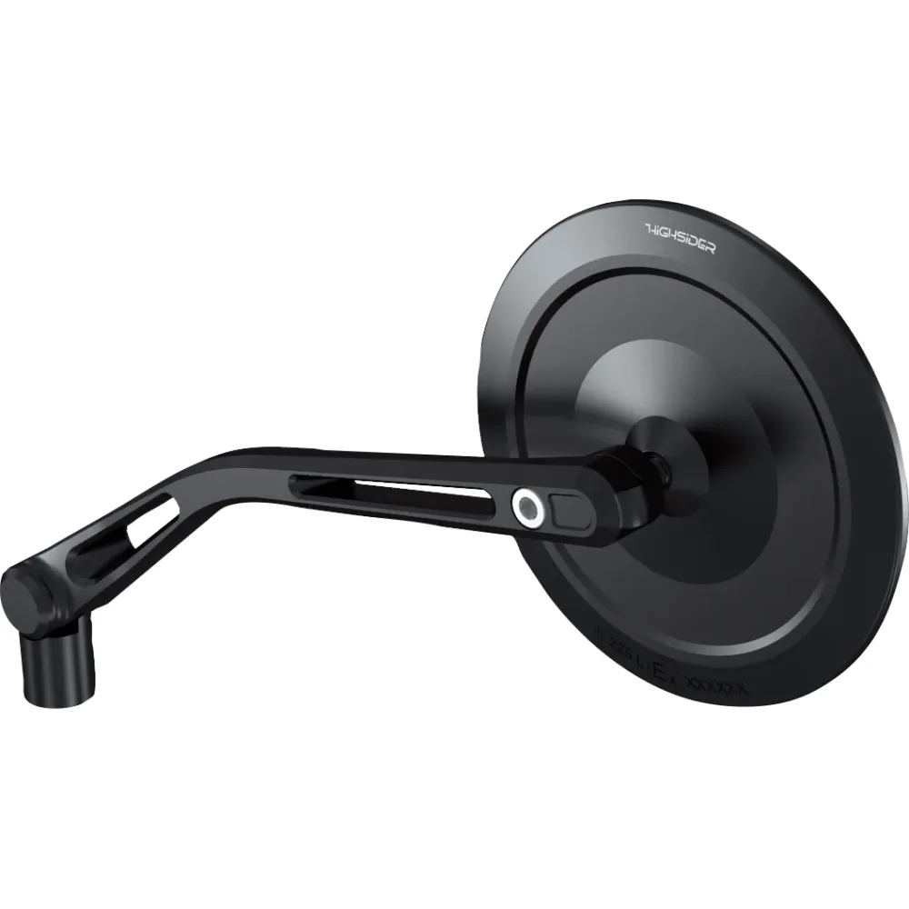 Highsider Lenkerspiegelpaar M10x1,25R+L Montana Slim Alu schwarz - Motorradteile & Ersatzteile - Motorradspiegel
