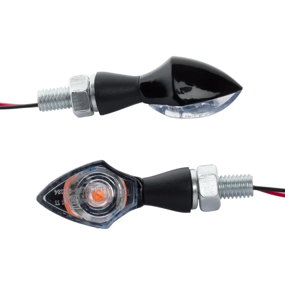 Hashiru LED Blinkerpaar ST13 M8 schwarz, klares Glas - Aktionen - Einmotten-Weiterfahren