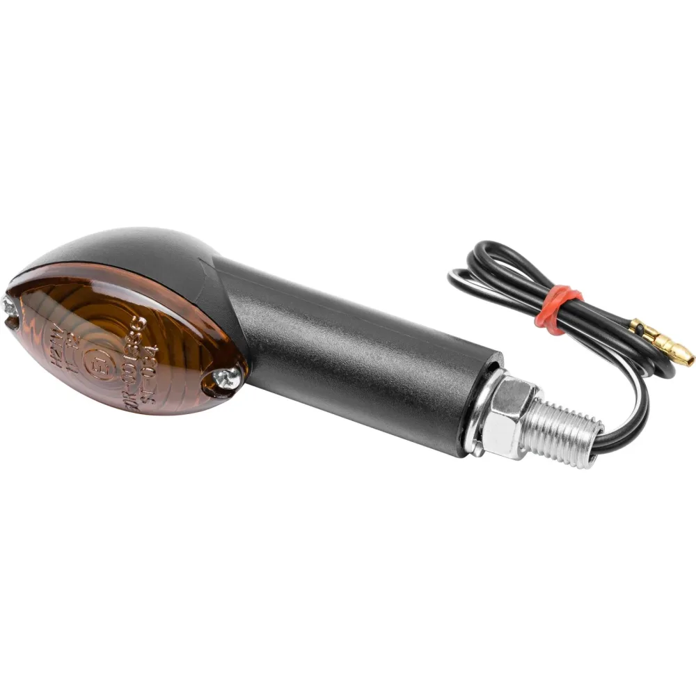 Hashiru Blinker Small 12V/H21 M10 lang schwarz, getönt VRHL - Aktionen - Einmotten-Weiterfahren