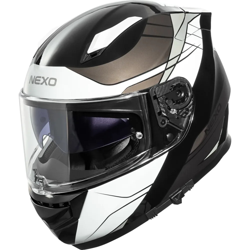 Nexo Integralhelm Fiberglas Sport III Silber Dekor XXL - Helme & Brillen - Sport Helme & Brillen