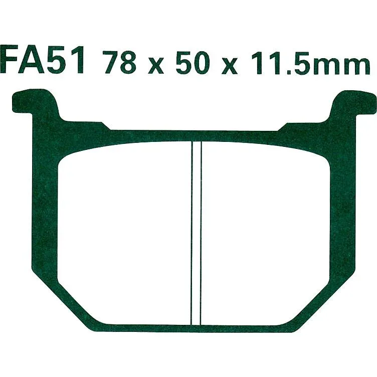 Hi-Q Bremsbeläge organisch FA051  78x50x11,5mm - Motorradteile & Ersatzteile - Bremsen