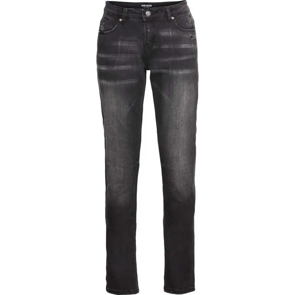 Spirit Motors Slim Mid Miley Damen Jeans schwarz - Motorradbekleidung - Motorradhosen