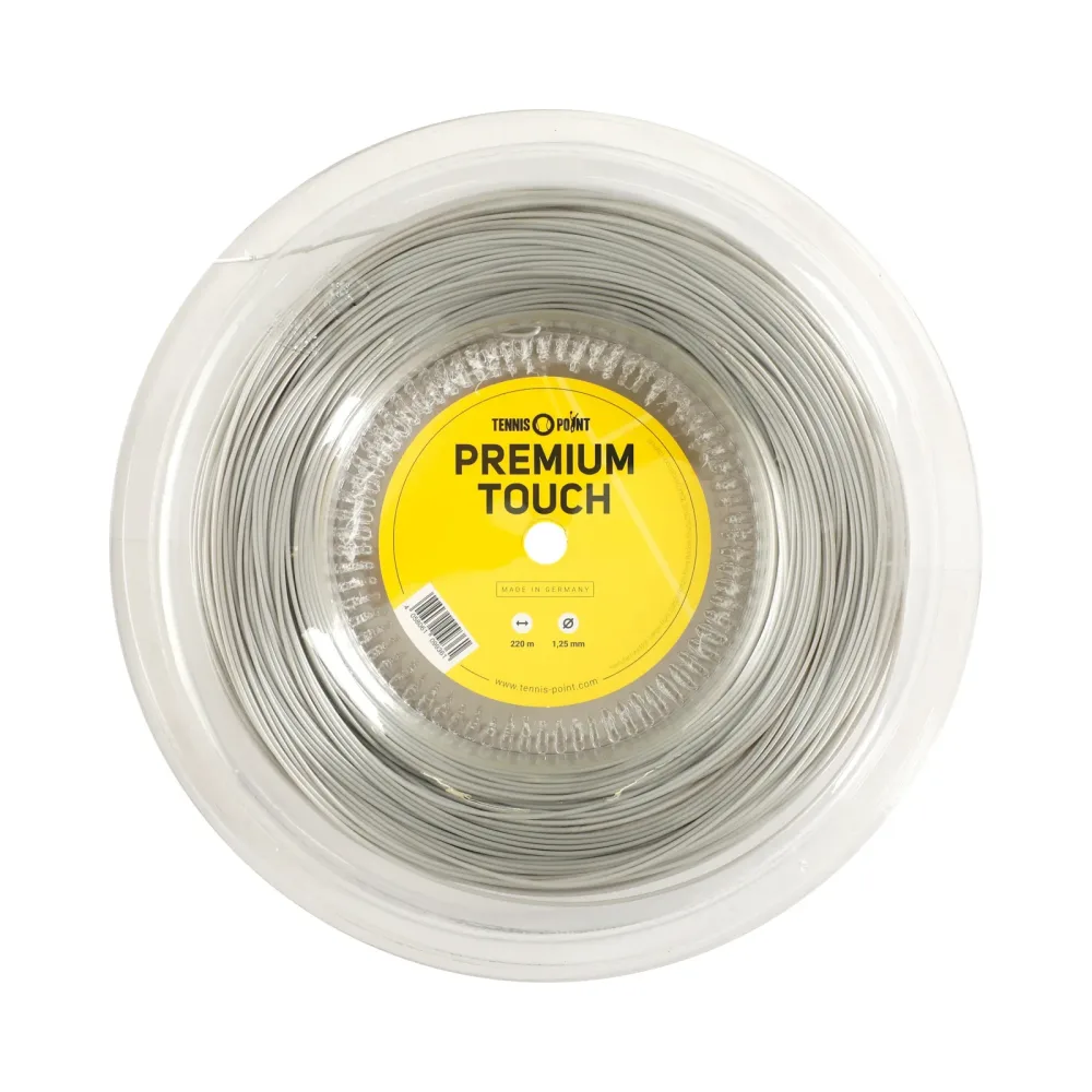 Tennis-Point Premium Touch Saitenrolle 220m - Grau