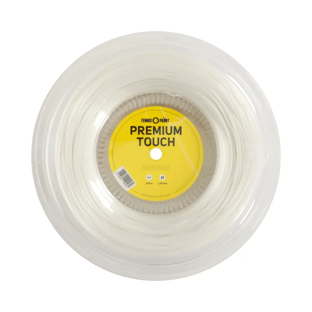 Tennis-Point Premium Touch Saitenrolle 220m - Weiß