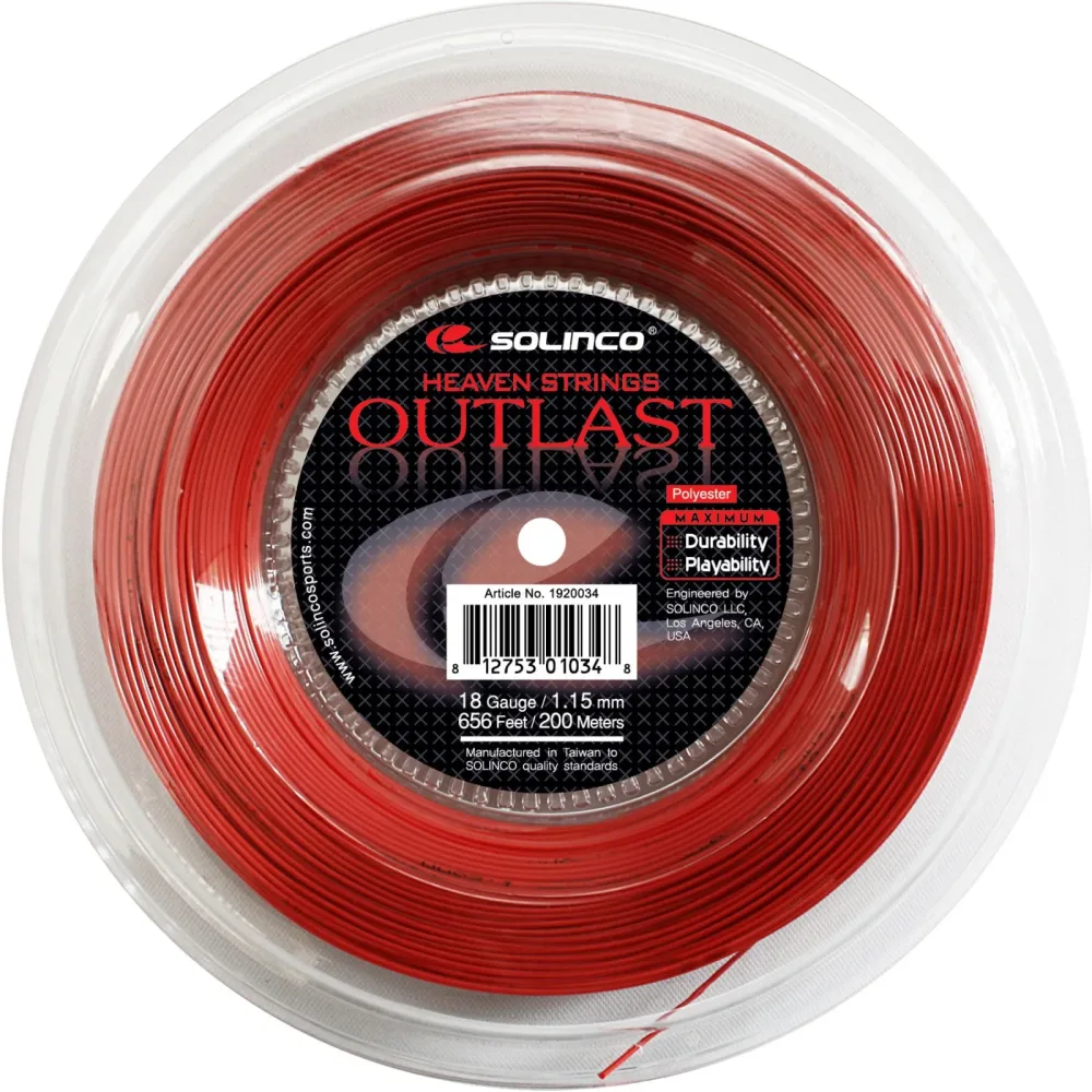 Solinco Outlast Saitenrolle 200m - Rot