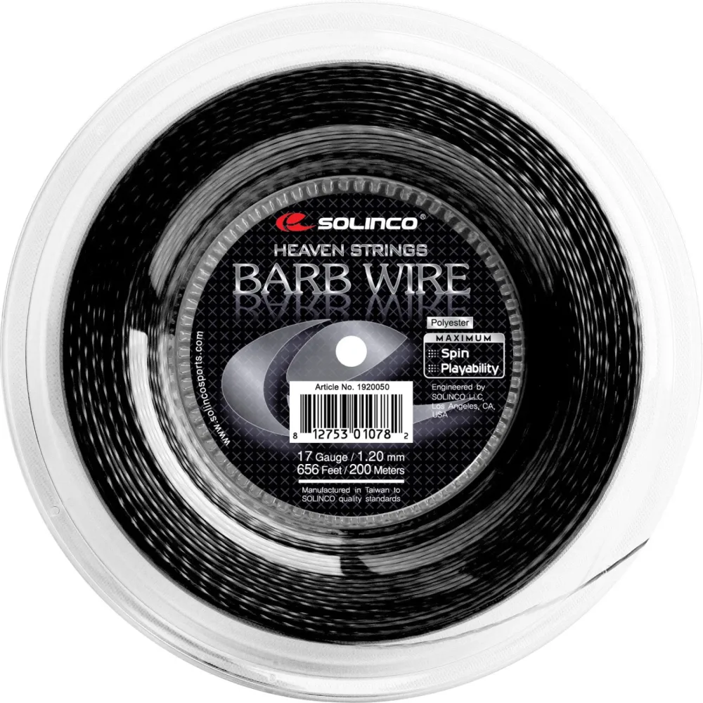 Solinco Barb Wire Saitenrolle 200m - Schwarz
